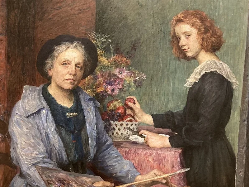 1863-Madeleine Zillhardt - L'artista e la sua modella - Museo d'Arte e Storia, Ginevra
